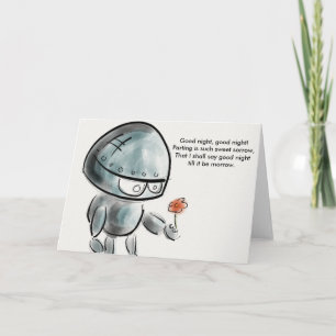 Cartão De Festividades Goodnight goodnight Shakespeare card