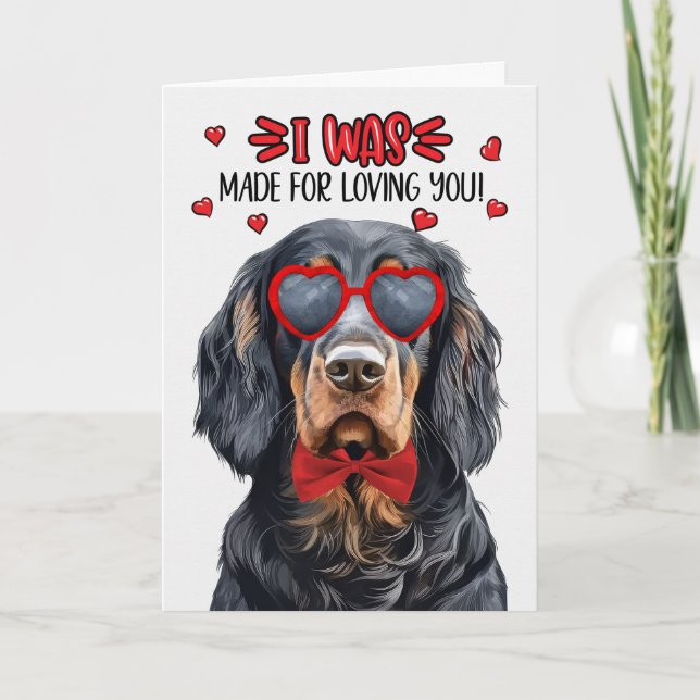 Cartão De Festividades Gordon Setter feito para te amar Namorados (Frente)