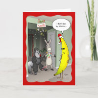 Gorila Burro Banana Natal Divertido