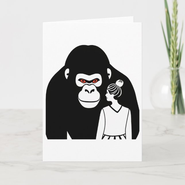 Cartão De Festividades Gorilla Art Card (Frente)