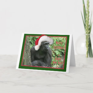 Cartão De Festividades Gorilla Natal