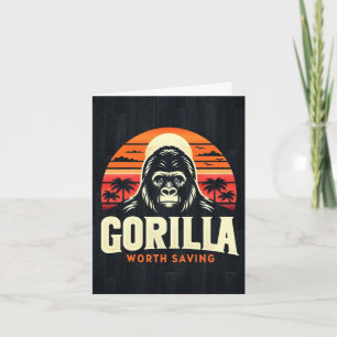 Cartão De Festividades Gorillas vale salvar a vida selvagem no mundo