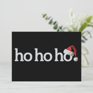 Cartão De Festividades Gorro de Natal Ho Ho Ho Xmas Santa
