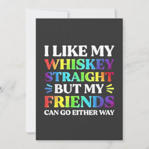 Cartão De Festividades Gosto do meu Hetero Whiskey, mas dos meus amigos L