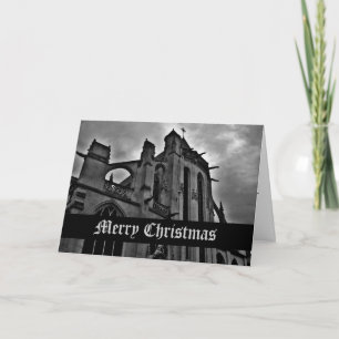 Cartão De Festividades Gothic cathedral Merry Christmas