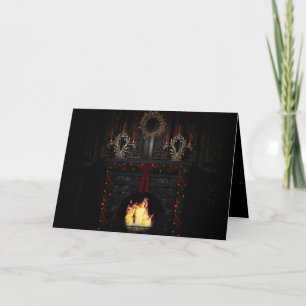 Cartão De Festividades Gothic Holidays - Fireplace