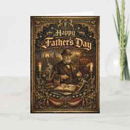 Cartão De Festividades Gothic Victorian Gentleman Fathers Day