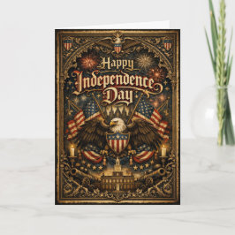 Cartão De Festividades Gótica Americana Feliz Dia da Independência