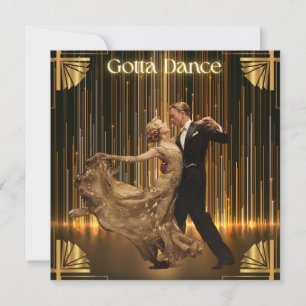 Cartão De Festividades Gotta Dance - Vintage Ballroom Art Deco