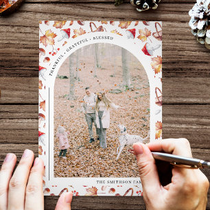 Cartão De Festividades Graças Grata, Abençoada Foto de Ação de Graças