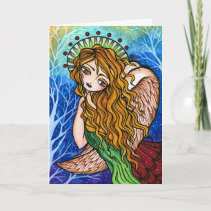Cartão De Festividades "Grace" Primitive Angel Christmas Card