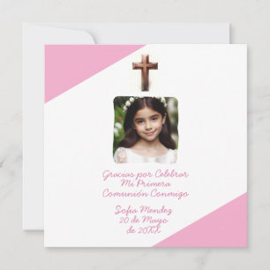 Cartão De Festividades Gracias por Celebrar Mi Primera Comuniao con Foto