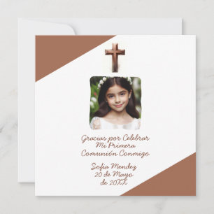 Cartão De Festividades Gracias por Celebrar Mi Primera Comuniao con Foto