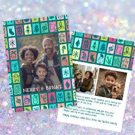 Cartão De Festividades Grade de Natal Caprichosa Fotos Personalizadas 3