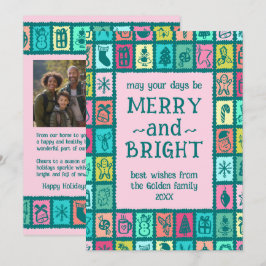 Cartão De Festividades Grade Natalina Caprichosa Fota Custom 2 FOTOS