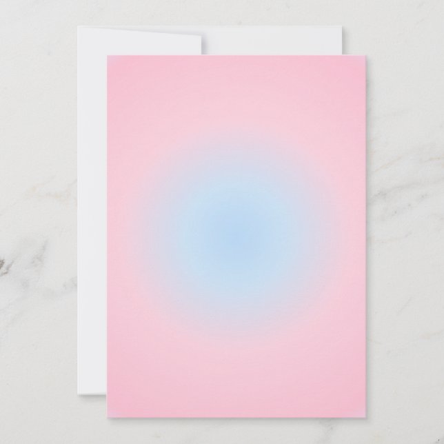 Cartão De Festividades Gradiente Libra Zodiac, Gradiente Azul Cor-de-rosa (Frente)