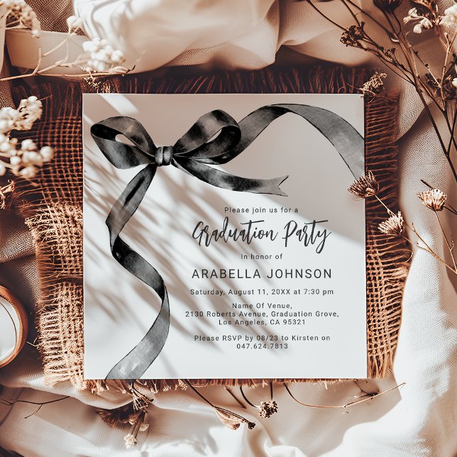 Cartão De Festividades Graduação do Arco Trendy Black (Criador carregado)