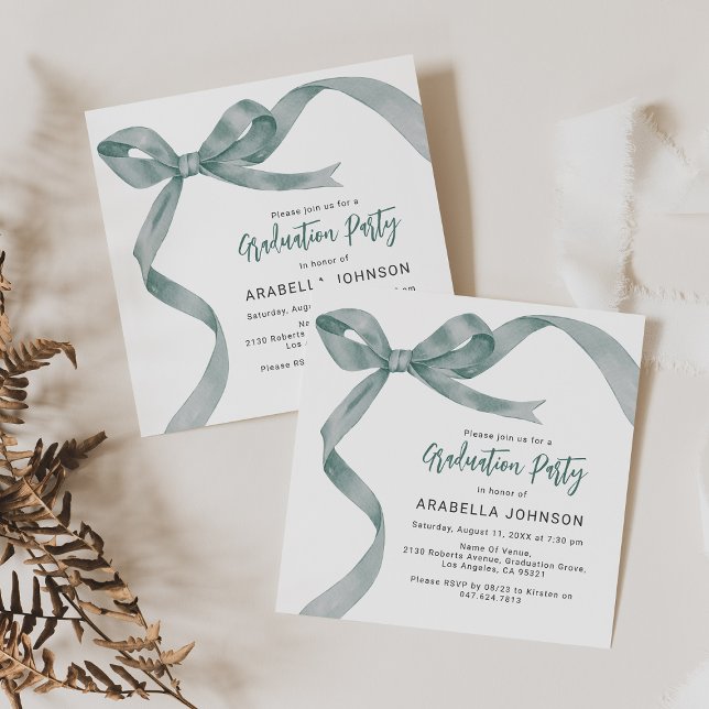 Cartão De Festividades Graduação do Arco Verde Trendy (Criador carregado)