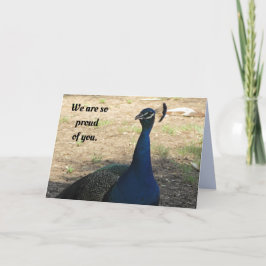 Cartão De Festividades Graduação Orgulhosa do Formando Peacock