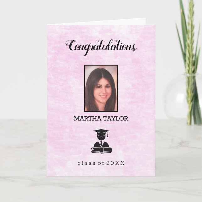Cartão De Festividades Graduações de Parabéns de Foto (Frente)