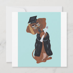 Cartão De Festividades Graduado Dachshund
