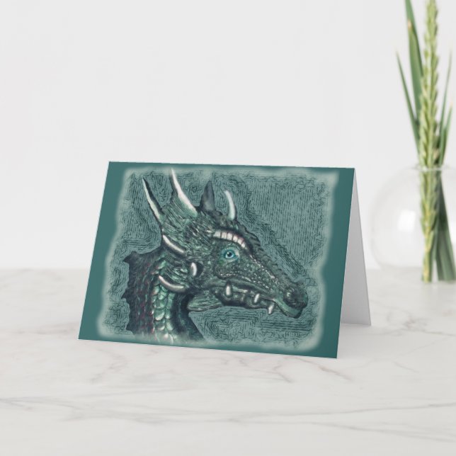 Cartão De Festividades Graelle, A Magia Ela Dragava A Arte Fantástica (Frente)