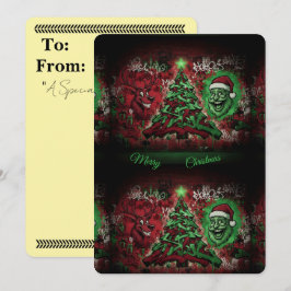 Cartão De Festividades Graffiti Christmas Card 5x7 Matte