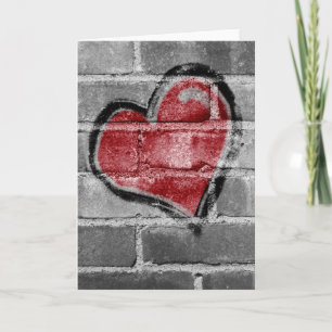 Cartão De Festividades Graffiti Heart