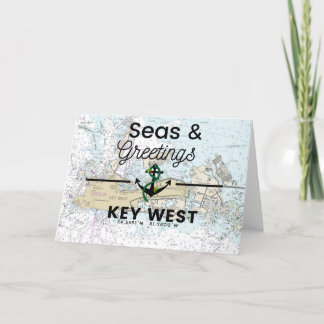 Cartão De Festividades Gráfico Seas & Saudações - Key West
