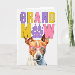 Cartão De Festividades Grand MAW Basenji Dog Engraçado Dia dos Avós
