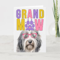 Grand MAW Bearded Collie Dog Engraçado Dia dos Avó