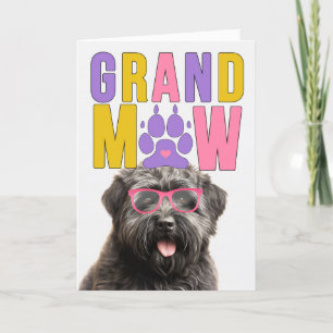 Cartão De Festividades Grand MAW Bouvier Dog Engraçado Dia dos Avós