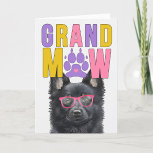 Cartão De Festividades Grand MAW Schipperke Dog Engraçado Dia dos Avós