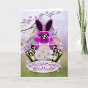 Cartão De Festividades Granddaughter Cute Easter Bunny Greeting Card