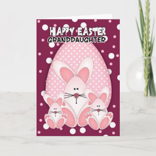 Cartão De Festividades Granddaughter, Easter Bunny Greeting Card