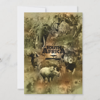 Cartão De Festividades Grande Cinco da África do Sul