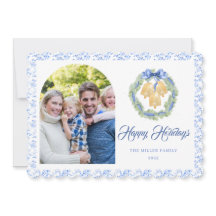 Grande Coroa de Aquarela com Laço Azul Grandmillen