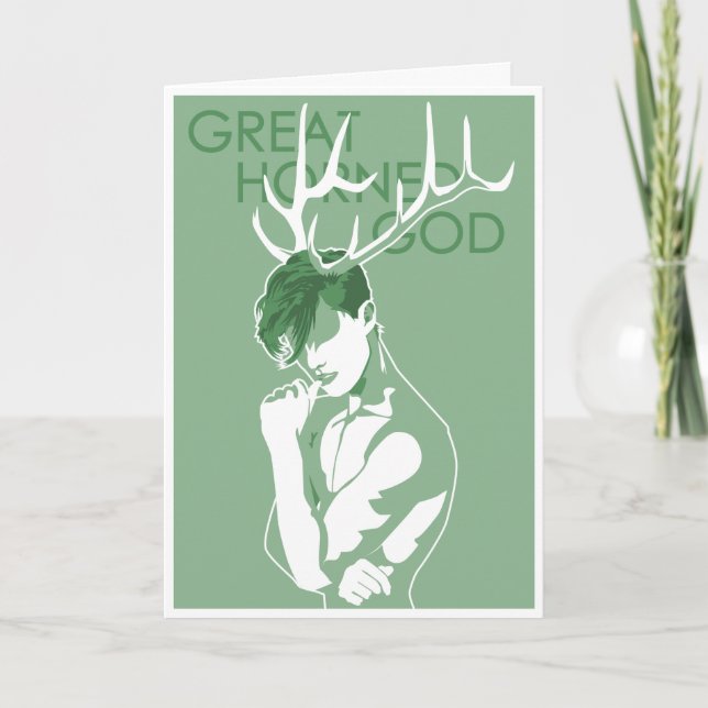 Cartão De Festividades Grande deus Horned - deuses idosos do culto (Frente)