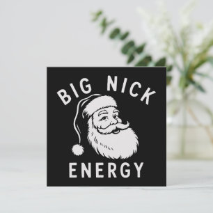 Cartão De Festividades Grande Energia Nick Divertido Xmas Papai Noel Gord