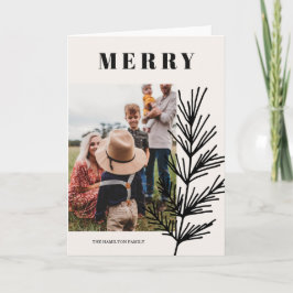 Cartão De Festividades Grande Feliz e Folhas