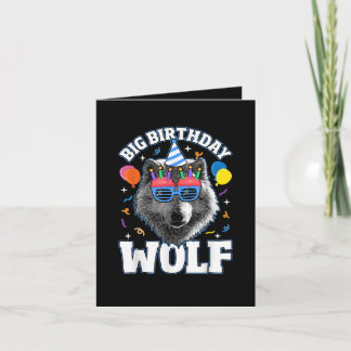 Cartão De Festividades Grande Lobo de Aniversário para Lobos