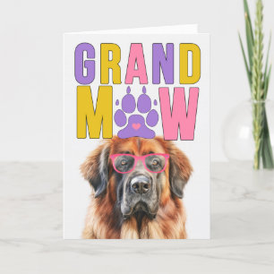 Cartão De Festividades Grande MAW Leonberger Cachorro Engraçado Dia dos A