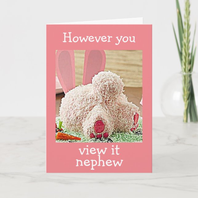 CARTÃO DE FESTIVIDADES GRANDE PÁSCOA BUMBUM BUNNY GREETING "NEPHEW" (Frente)