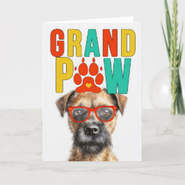 Cartão De Festividades GrandePAW Border Terrier GrandDOG Avós Day