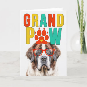 Cartão De Festividades GrandePAW Rua Bernard GrandDOG Avós