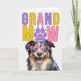 Cartão De Festividades GrandMA English Shepherd Grand DOG Avós Day