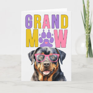 Cartão De Festividades GrandMAE Rottweiler GrandCÃO Dia dos Avós