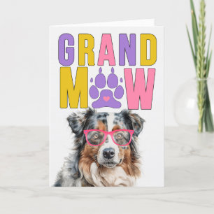 Cartão De Festividades GrandMAW australiano Shepherd Dog Avós