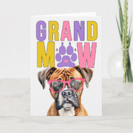 Cartão De Festividades GrandMAW Boxer Dog GrandDOG Avós Dia