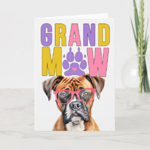 Cartão De Festividades GrandMAW Boxer Dog GrandDOG Avós Dia
